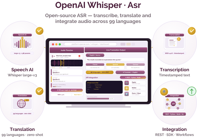 Speech Recognition & Multilingual Transcription Platform